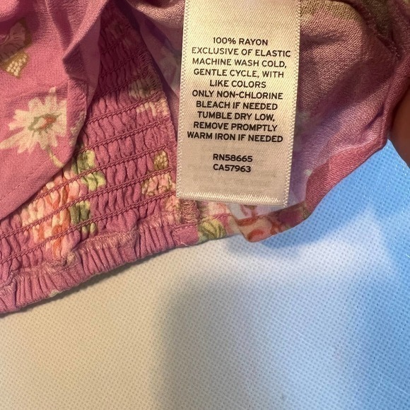 BP Womens Small Floral‎ Print Tie Front Cami Top Adjustable Straps Pink Women's - Picture 3 of 10